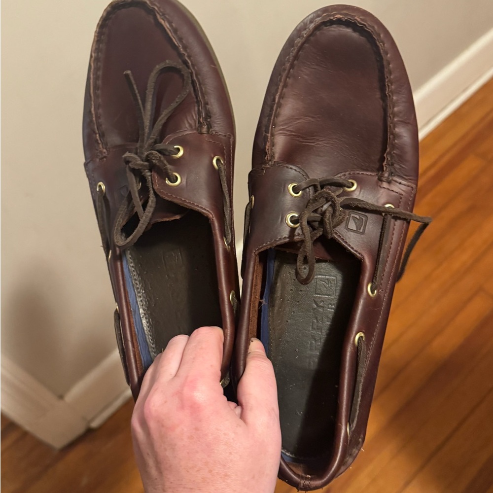 Sperry Dark Red Leather Boat Shoes perfect for Holiday Wear